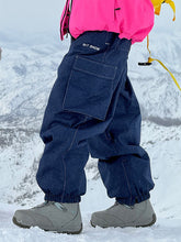Pantalones de snowboard holgados de mezclilla con carga Rabbit Snow Prime para mujer